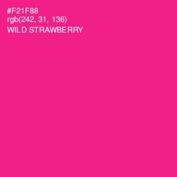 #F21F88 - Wild Strawberry Color Image