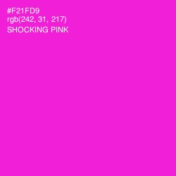 #F21FD9 - Shocking Pink Color Image