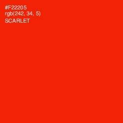 #F22205 - Scarlet Color Image