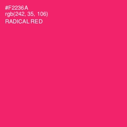 #F2236A - Radical Red Color Image