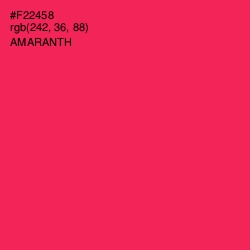 #F22458 - Amaranth Color Image