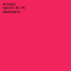 #F2245E - Amaranth Color Image
