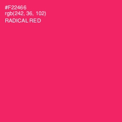 #F22466 - Radical Red Color Image