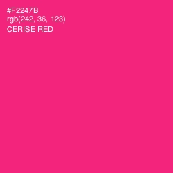 #F2247B - Cerise Red Color Image