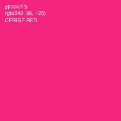#F2247D - Cerise Red Color Image
