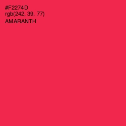 #F2274D - Amaranth Color Image