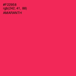 #F22958 - Amaranth Color Image