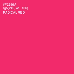 #F2296A - Radical Red Color Image