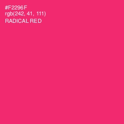 #F2296F - Radical Red Color Image