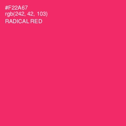 #F22A67 - Radical Red Color Image