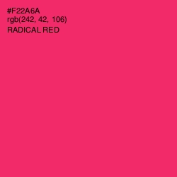 #F22A6A - Radical Red Color Image