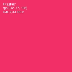 #F22F67 - Radical Red Color Image