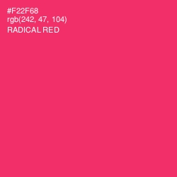 #F22F68 - Radical Red Color Image