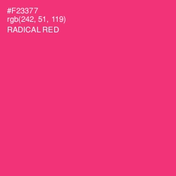 #F23377 - Radical Red Color Image