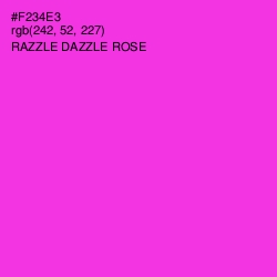 #F234E3 - Razzle Dazzle Rose Color Image