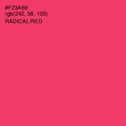 #F23A69 - Radical Red Color Image