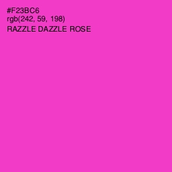 #F23BC6 - Razzle Dazzle Rose Color Image