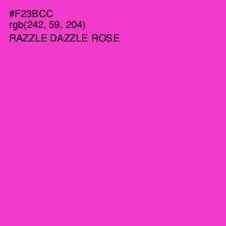 #F23BCC - Razzle Dazzle Rose Color Image