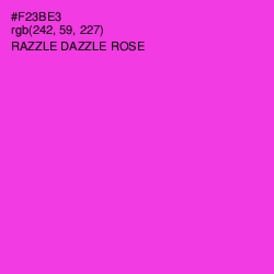#F23BE3 - Razzle Dazzle Rose Color Image