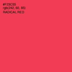 #F23C55 - Radical Red Color Image