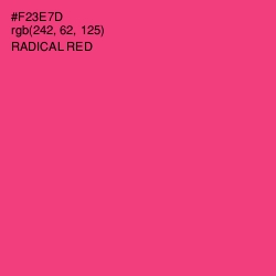 #F23E7D - Radical Red Color Image