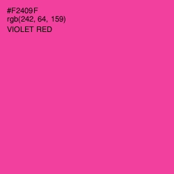 #F2409F - Violet Red Color Image