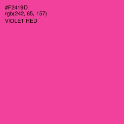 #F2419D - Violet Red Color Image