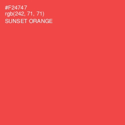 #F24747 - Sunset Orange Color Image