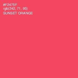 #F2475F - Sunset Orange Color Image