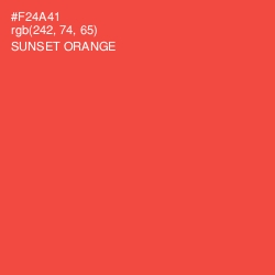 #F24A41 - Sunset Orange Color Image