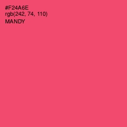 #F24A6E - Mandy Color Image