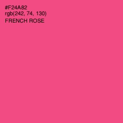 #F24A82 - French Rose Color Image