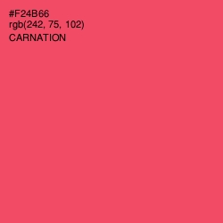 #F24B66 - Carnation Color Image