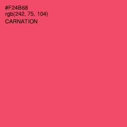 #F24B68 - Carnation Color Image