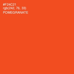 #F24C21 - Pomegranate Color Image