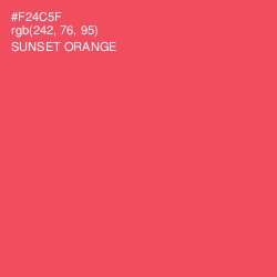 #F24C5F - Sunset Orange Color Image