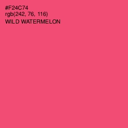 #F24C74 - Wild Watermelon Color Image