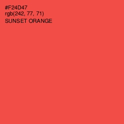 #F24D47 - Sunset Orange Color Image