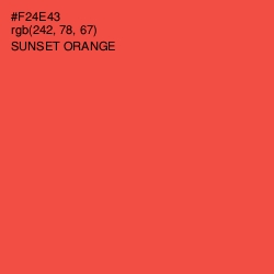 #F24E43 - Sunset Orange Color Image