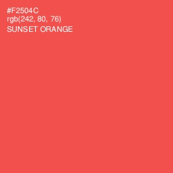 #F2504C - Sunset Orange Color Image