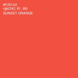 #F25142 - Sunset Orange Color Image