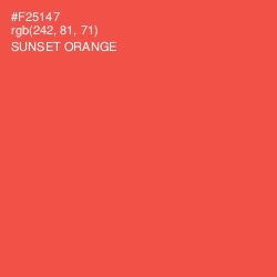 #F25147 - Sunset Orange Color Image