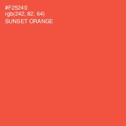 #F25240 - Sunset Orange Color Image