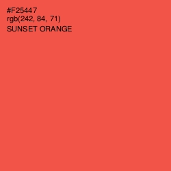 #F25447 - Sunset Orange Color Image