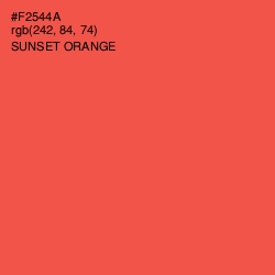 #F2544A - Sunset Orange Color Image