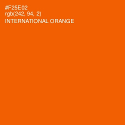 #F25E02 - International Orange Color Image