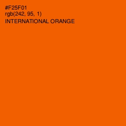 #F25F01 - International Orange Color Image