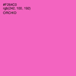 #F264C0 - Orchid Color Image