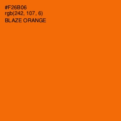 #F26B06 - Blaze Orange Color Image