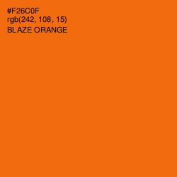 #F26C0F - Blaze Orange Color Image